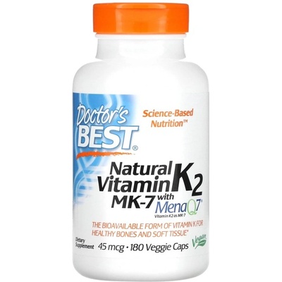 Doctor's Best BEST Natural Vitamin K2 MK-7 45 mcg [180 капсули]
