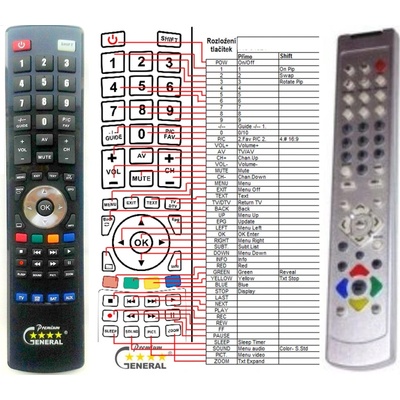 GENERAL ECG 26LC02, 30LC02, 42PHD62, 42PL02 - съвместимо дистанционно управление на марката General (26LC02, 30LC02, 42PHD62, 42PL02)