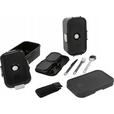 Zwilling Obedový box TO GO Fresh & Save s vákuovacmi dózami čierny 1030913