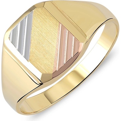 Lillian Vassago Zdobený prsten z kombinovaného zlata LLV06 GR045