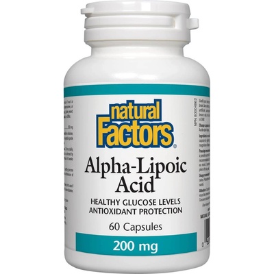 Natural Factors Alpha-Lipoic Acid, 200 mg, 60 капсули, Natural Factors