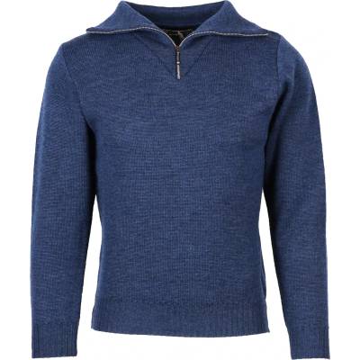 Flomax Мъжки вълнен пуловер Flomax Troyer Udo Wool jacket - Jeans Melange (005-4664-0312)
