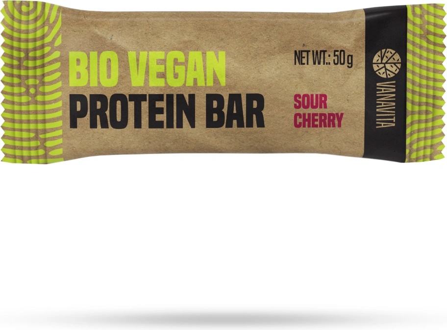 GymBeam VanaVita БИО Веган протеинов бар 50 g sour cherry