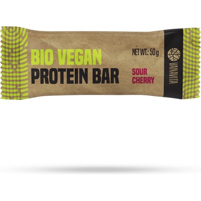 GymBeam VanaVita БИО Веган протеинов бар 50 g sour cherry