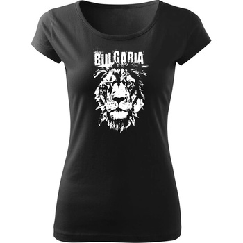 Image 1 of DRAGOWA дамска тениска с къс ръкав български лъв, черна (36655)