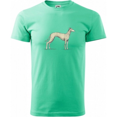 Heavy New Vintage Whippet tričko mätové