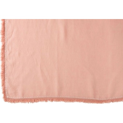 J-Line by Jolipa Lososový ľanový pléd so strapcami Franje 150x200