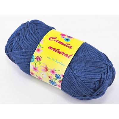 Priadza Camila natural - námornícka modrá - číslo farby 109