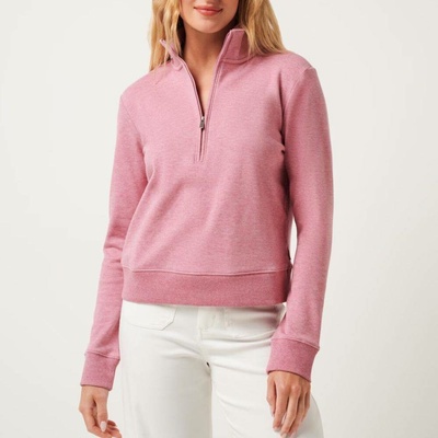 Travis Mathew Womens Cloud Half Zip Heather Foxglove