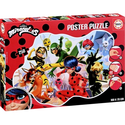 Educa Детски пъзел Educa от 250 части - Калинката и Черният котарак (EDU19970)