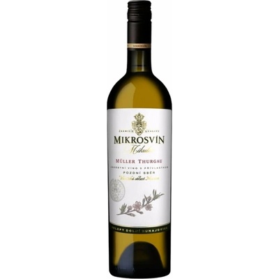 Mikrosvín Mikulov Flower Line Muller Thurgau Pozdní sběr 2023 12% 0,75 l (holá láhev)