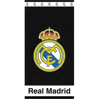 Real Madrid FC osuška Real Madrid čierna 70 x 140 cm