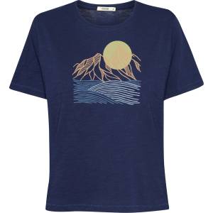 GreenBomb Дамска тениска GreenBomb Women's Mountain Scenery Nova T-shirt - Navy - размер L (916-7005-0114)