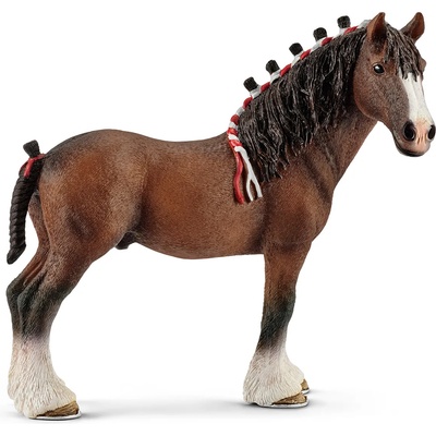 Schleich Фигурка Schleich Farm World Horses - Клайдсдейлски жребец със сплетена грива (13808)