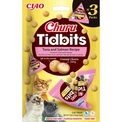 Churu Tidbits Tuna and Salmon Recipe 3 x 12 g
