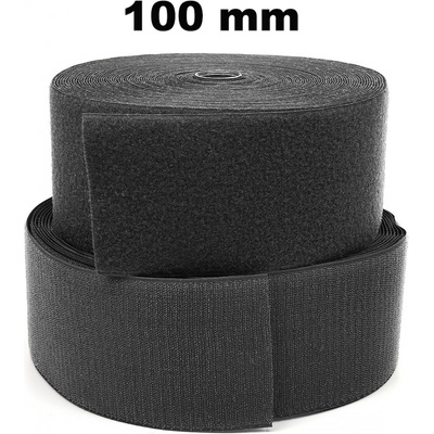 Pásek na suchý zip našívací Háček a Smyčka set barva grafitová 100 mm x 25 bm