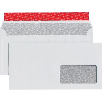Poštové obálky C6/5 ELCO s páskou, okienko vpravo, 500 ks