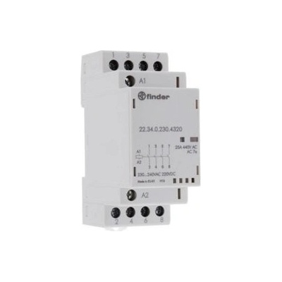FINDER Stykač 22.34.0.230.4320, 4Z/25A, 230V AC/DC, AgSnO2 223402304320