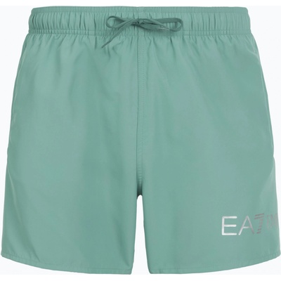Giorgio Armani Мъжки бански EA7 Emporio Armani Extended Logo Boxer минерално синьо / сребристо