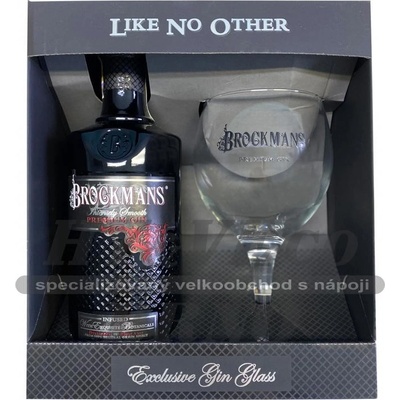 Brockmans Intensely Smooth Premium Gin 40% 0,7 l (dárkové balení 1 sklenice)