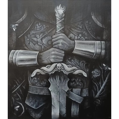 Knight-Rytier Florková Katarína,ručne maľovaný originálny obraz