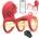 SuperLove Rose Triple Vibrating Cock Ring with Clitoral & G-Spot Stimulation & Remote Red
