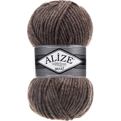 Alize Superlana maxi 240 hnědá melange