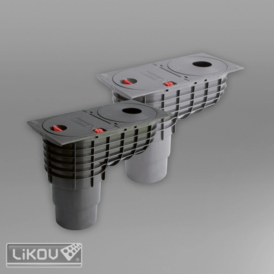 Likov Geiger s dolní výpustí suchý 125 x 110 mm šedý