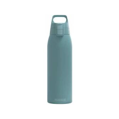 SIGG - Insulated drinking bottle - Thermos bottle Shield Therm One Morning Blue carbonated drinks - Leak-proof - Dishwasher safe - BPA-free - 90% recycled stainless steel - Gray blue - 1L - 6021.40