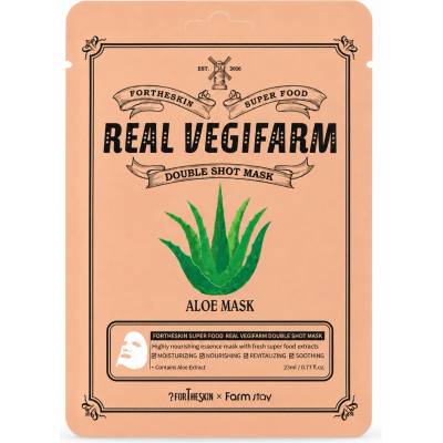 FORTHESKIN Маска за лице с алое FORTHESKIN SUPER FOOD REAL VEGIFARM DOUBLE SHOT MASK-Aloe