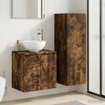 vidaXL Комплект мебели за баня 2 бр. Опушен дъб 33 x 34, 5 x 100 см (3406118)