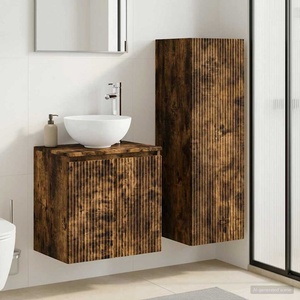 vidaXL Комплект мебели за баня 2 бр. Опушен дъб 33 x 34, 5 x 100 см (3406118)