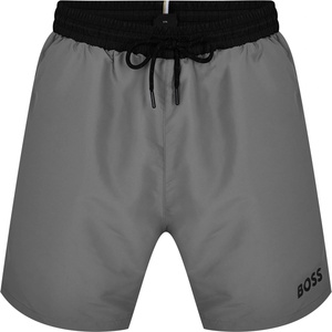 HUGO BOSS Бански гащета Boss Mens BOSS Bodywear Starfish Swim Shorts - Breathable Mesh - Grey/Blk 010