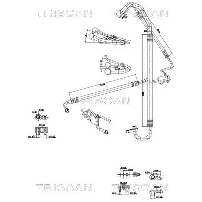 TRISCAN Vysokotlaké / nízkotlaké vedení klimatizace TRI 9010 24022