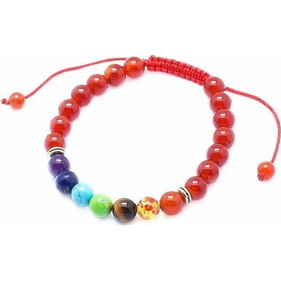 Nefertitis Čakrový náramek z karneolu se Shamballa zapínáním NF7137