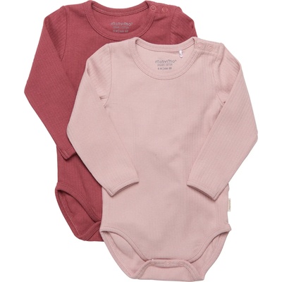 Minymo Детско ежедневно термо бельо Minymo Kid's Body L/S (2-Pack) Everyday base layer - Violet Ice - размер 86 (EU) (714-1852-0717)