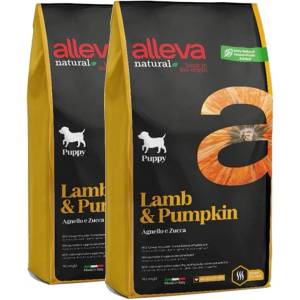 Alleva NATURAL кучешка агне и тиква за кученца всички породи 2 x 12 кг