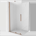 Mexen Velar плъзгаща душ кабина Walk-in 120 x 200 cm, матирано 8 mm, розово злато - 871-120-000-33-60 (871-120-000-33-60)