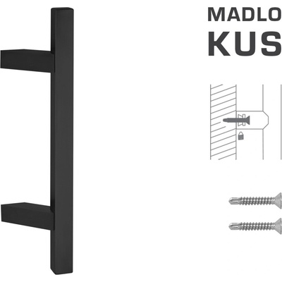 FT - MADLO kód K31Z 25x25 mm ST ks Rozteč madla: 210 mm, Dĺžka: 400 mm, Rozmer profilu madla: 25x25 mm