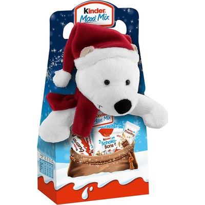 Kinder Maxi mix s plyšákem ledním medvědem 133 g