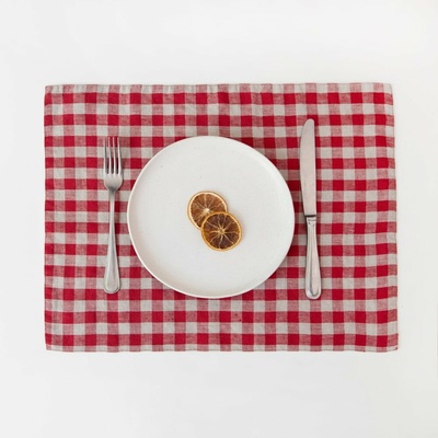 Linen Tales Látkové prestieranie Red Gingham 35x45 cm