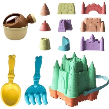 Raya Toys Комплект играчки за пясък Raya Toys Замък с аксесоари, 13 части