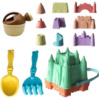 Raya Toys Комплект играчки за пясък Raya Toys Замък с аксесоари, 13 части