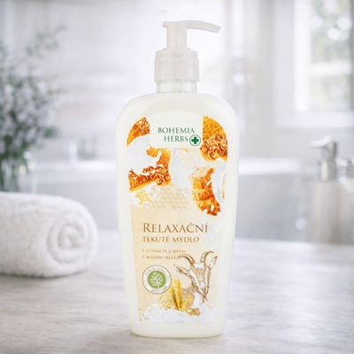 Bohemia Herbs Med a Kozí mléko krémové tekuté mýdlo 300 ml