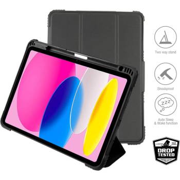 4smarts Endurance Folio Protective Case - удароустойчив хибриден кейс за iPad 10 (2022) (черен)