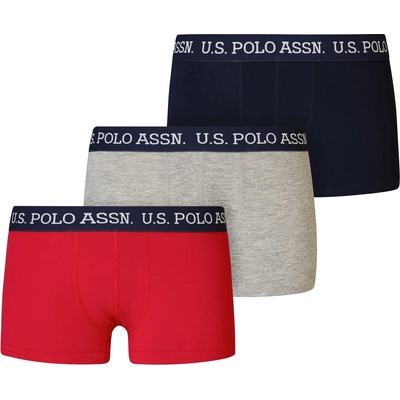U. S. Polo Assn Боксерки US Polo Assn 3 Pack Boxer Shorts - Nvy/Rd/Gry