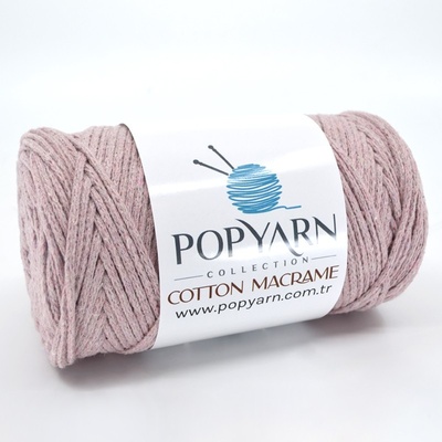 POPYARN Příze Cotton Macrame B009 - starorůžová, 250g 190m