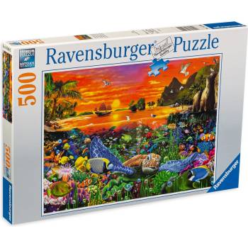 Image 1 of Ravensburger Пъзел Ravensburger от 500 части - Костенурка на риф (16590)