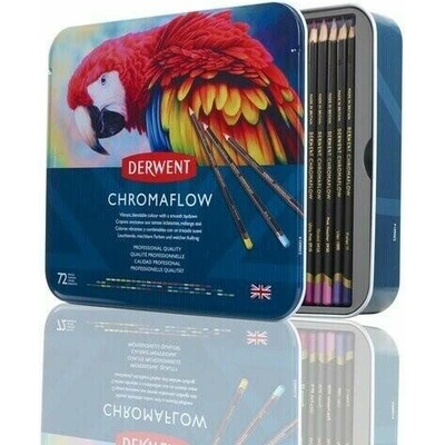 Derwent Chromaflow v plechové krabičce 72 barev 2306014