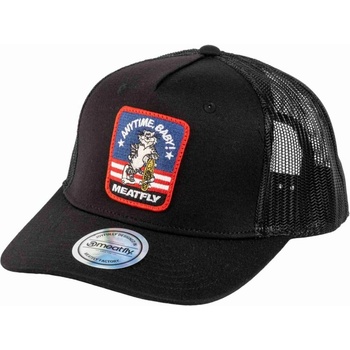 Meatfly шапка с козирка Corey Trucker Black Tomcat | Черна | Meatfly | Cheren | МЪЖЕ | ONE SIZE